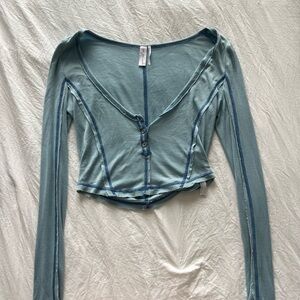 Blue Long Sleeve Women's Top from urban outfitters